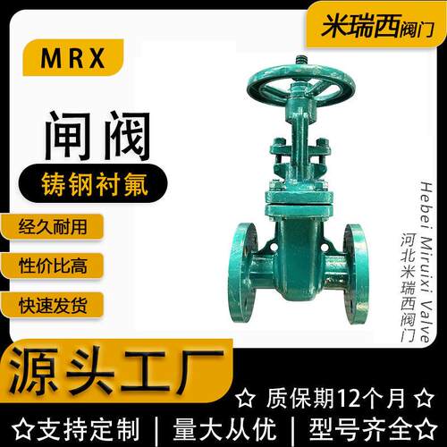 铸钢衬四氟闸阀耐腐蚀法兰式钢制Z41F46-16C厂家供应河北