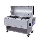 燃气烤羊腿炉手撕烤兔机木炭无烟烤鸡炉厂家自动翻转不锈钢烤鱼