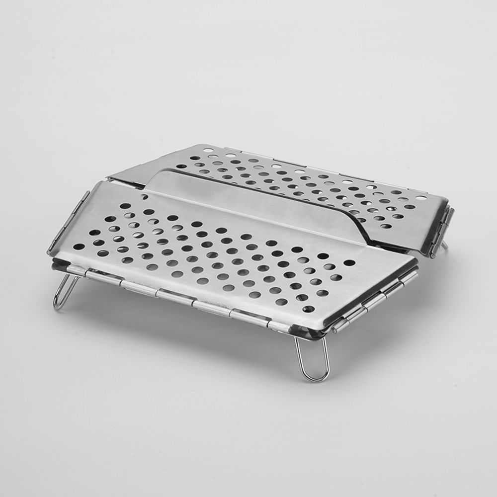 不锈钢折叠式烧烤炉便携烤炉柴火炉易携带烤架Campfire Grill