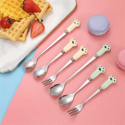 1/3PCS Cartoon Childrens Spoon Food Grade Cute Cartoon