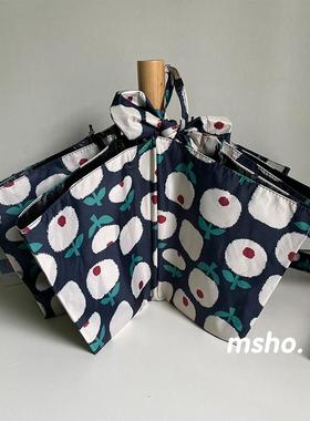 正品shmo朵町晴蓝独家定制款~ 手动雨upf50+黑胶遮伞阳防晒女雨两