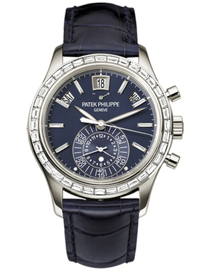 [9.5新]百达翡丽 复杂功能计时系列 950铂金镶钻男表 5961P-001