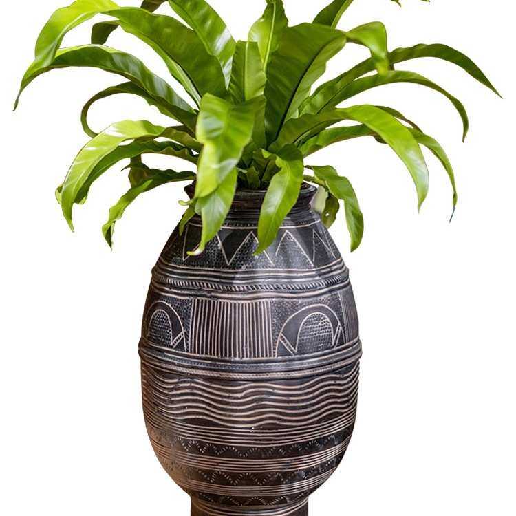 非洲艺术古罐花器水泥装饰花盆花瓶陶罐复古土培瓦罐民族风中,鲜花速递/花卉仿真/绿植园艺,花盆,淘宝优惠券,粉丝福利购,淘宝优惠卷