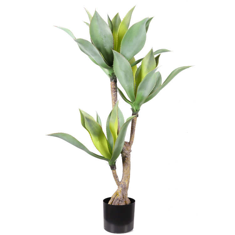 欧丽菲仿真绿植聚宝莲 热带沙漠植物盆栽落地布景 装饰仿真龙舌兰