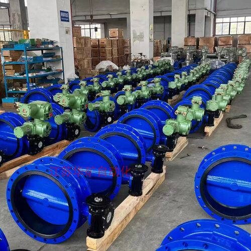 华矿矿用隔爆电动蝶阀 能控制智W江苏华矿SD41X-16Q-DN4950一化体