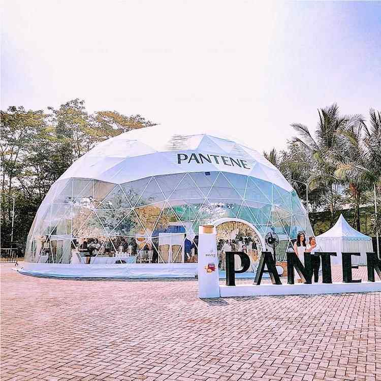 帐篷家直篷大型投厂球形帐篷影销天幕帐钢结构穹顶球形帐篷活动篷