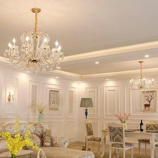 园欧法式 VZJ式 吊田灯复古水晶 晶吊灯奢华客厅水主卧室灯美式 法式