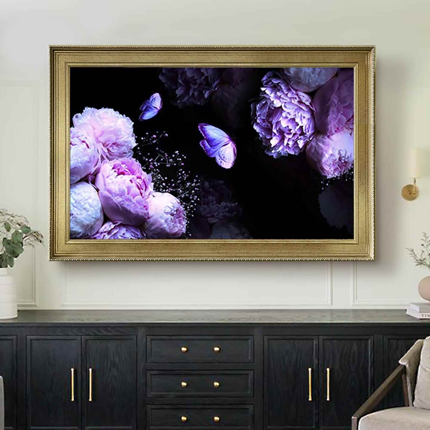 电视相框装饰电箱遮挡法式实木简约高级画框支架装裱定制挂墙榫卯