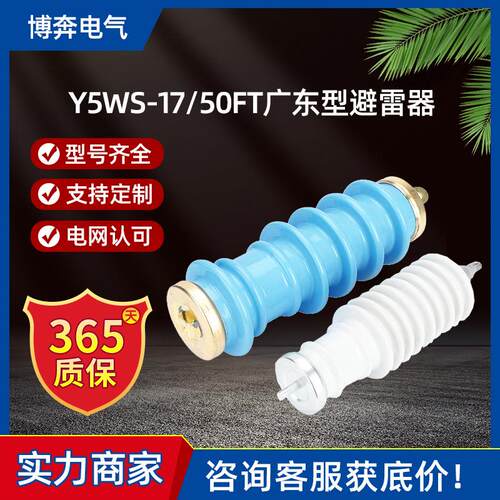 Y5WS-17/50FT广东型避雷器阀式陶瓷防爆线路高压10KV户外高压户外