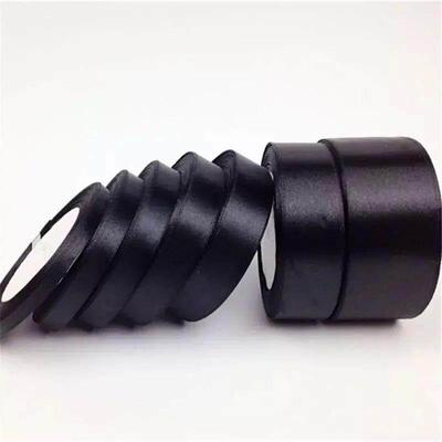 1pc (25 Yards/roll) Black Single Face Satin Ribbon