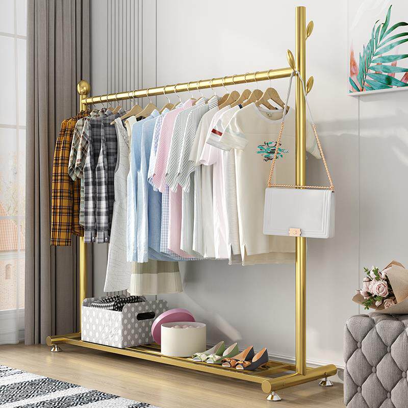 简易晾衣架落地客厅阳台晒衣服架子学生宿舍卧室家用晾衣杆挂之军