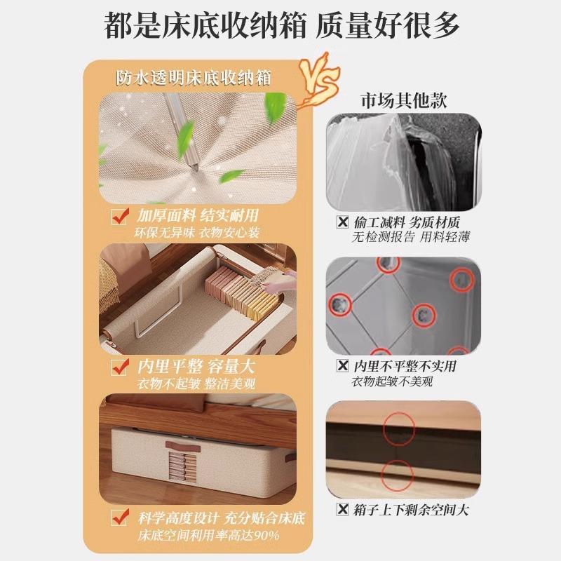 床底收纳箱扁家佐致(收用服周转箱抽屉式衣物箱放床下整理平储箱