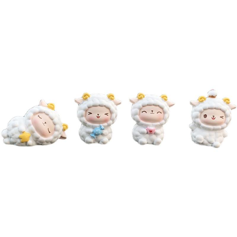 汽车内饰品呆萌可爱小羊车上摆件车载创意装饰用品中控台网红卡通
