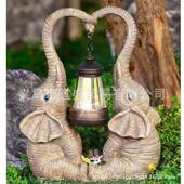 童话家居设计家居设计摆件庭院大象花园情侣花圃树脂装 饰品