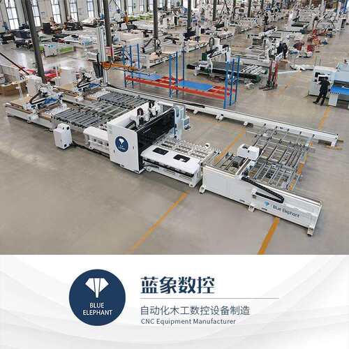 一拖二大型木工加工中心开料机打孔机板式家具生产线
