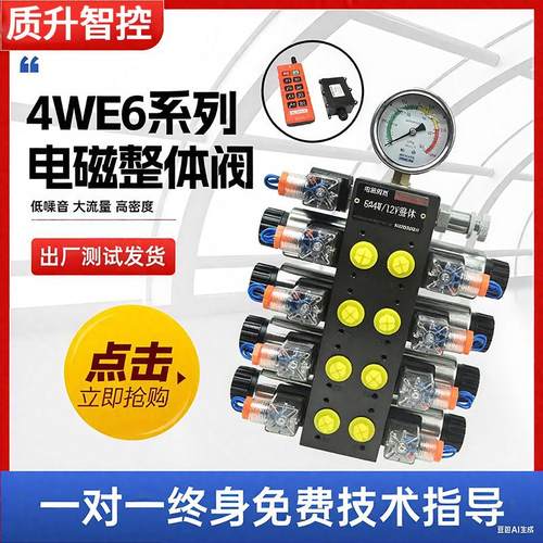 ZS1/4WE61W2W3W通径电磁阀组整体阀组液压阀电磁换向阀D12VD24V