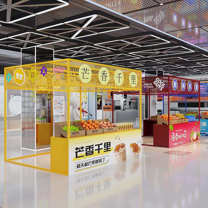 户外公园摆摊架商场促销展示架夜市美食地摊货架集市多功能售货屋