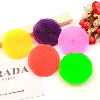 Plum Blossom Shaped Hair Washing Brush, Soft Rubber Hair Was