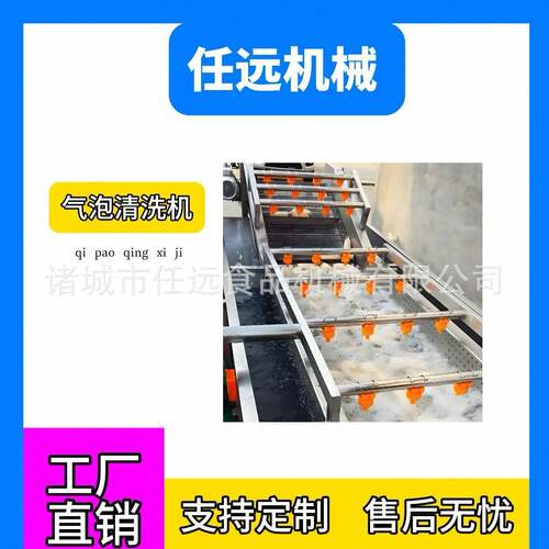 全自动果蔬气泡清洗机果蔬去泥喷淋清洗不锈钢材质商用