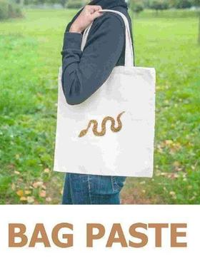 Snake Shaped Rhinestone Cloth Patch Tassel Beaded Patches