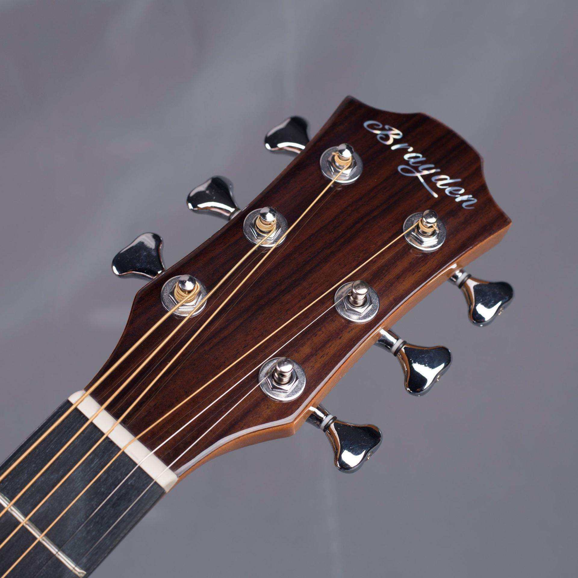 41寸云杉玫瑰木民谣吉他 亮光D桶原木色原声guitar乐器jita工厂