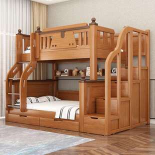 喜挚母子床上铺床实木上下床成人床两层床高低床儿下DHV双层子母