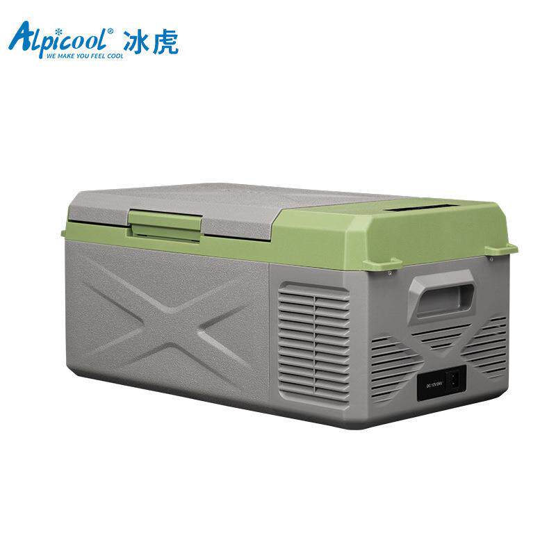 冰虎车载冰箱压缩机制冷12V24V双开门双温双控车家两用小冰箱
