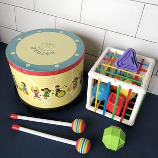 新款儿童具鼓击乐玩器地鼓小鼓打宝宝女男1一3岁早教幼儿园奥尔夫