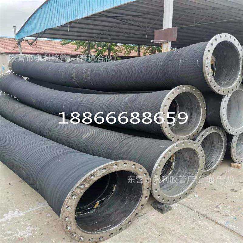 钢丝缠绕耐磨橡胶钢丝管DN100-1500吸砂喷砂抽沙排砂橡胶管吸沙管
