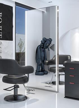 高端理发店镜子灯美颜发js1027廊专用发店镜台时尚单双面带剪发轻