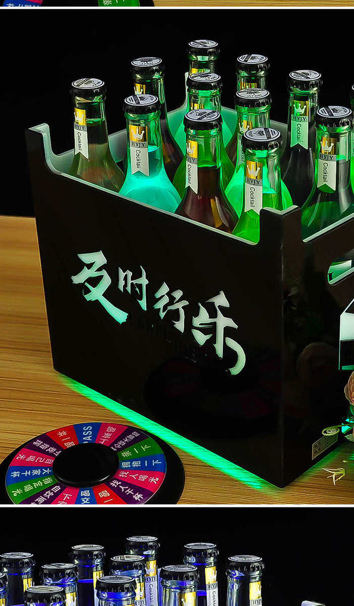 Щипцы для льда 七彩发光冰桶 冰块桶洋酒桶酒吧用品冰桶亚克力酒吧ktv夜店冰桶