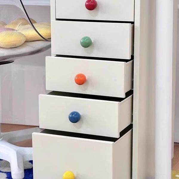 彩色多巴胺把抽室屉手式夹缝收纳柜办公985桌下置物多层物储文件