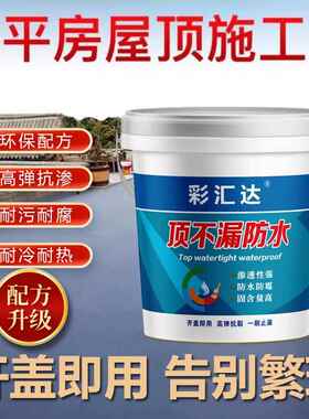 屋顶水补漏防用涂料单料组份防水灰浆111222涂墙面专楼顶自建房裂