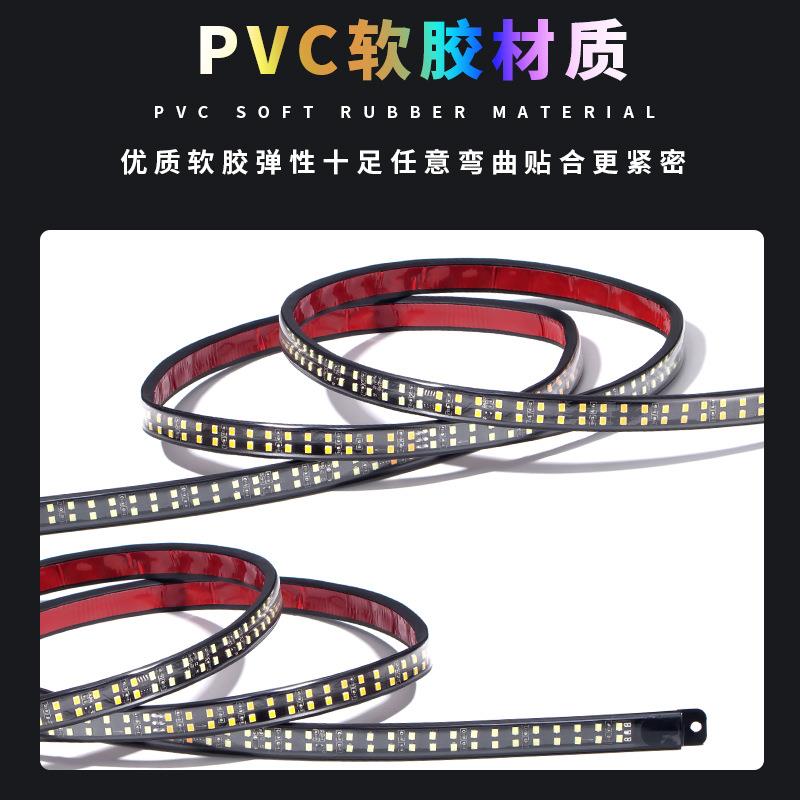 热销汽车led双排流水踏板灯条 皮卡车一拖二频闪灯60英寸警示灯条
