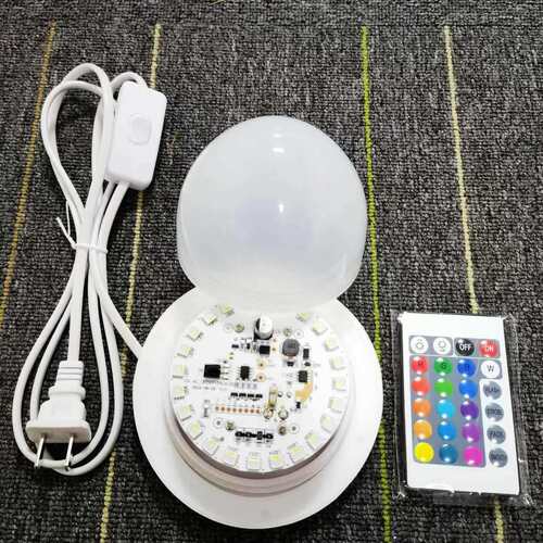 源头工厂接电款90V-220V滚塑发光家具灯芯灯盘七彩遥控光源120MM