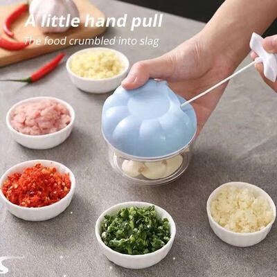 1pc Blue/Pink Manual Garlic Masher Hand Pull Kitchen Househo