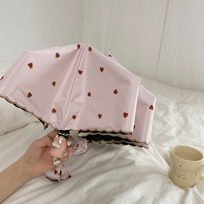 遮阳伞防晒防紫外线女超小巧便携折叠晴雨两用雨伞迷你五折太阳伞