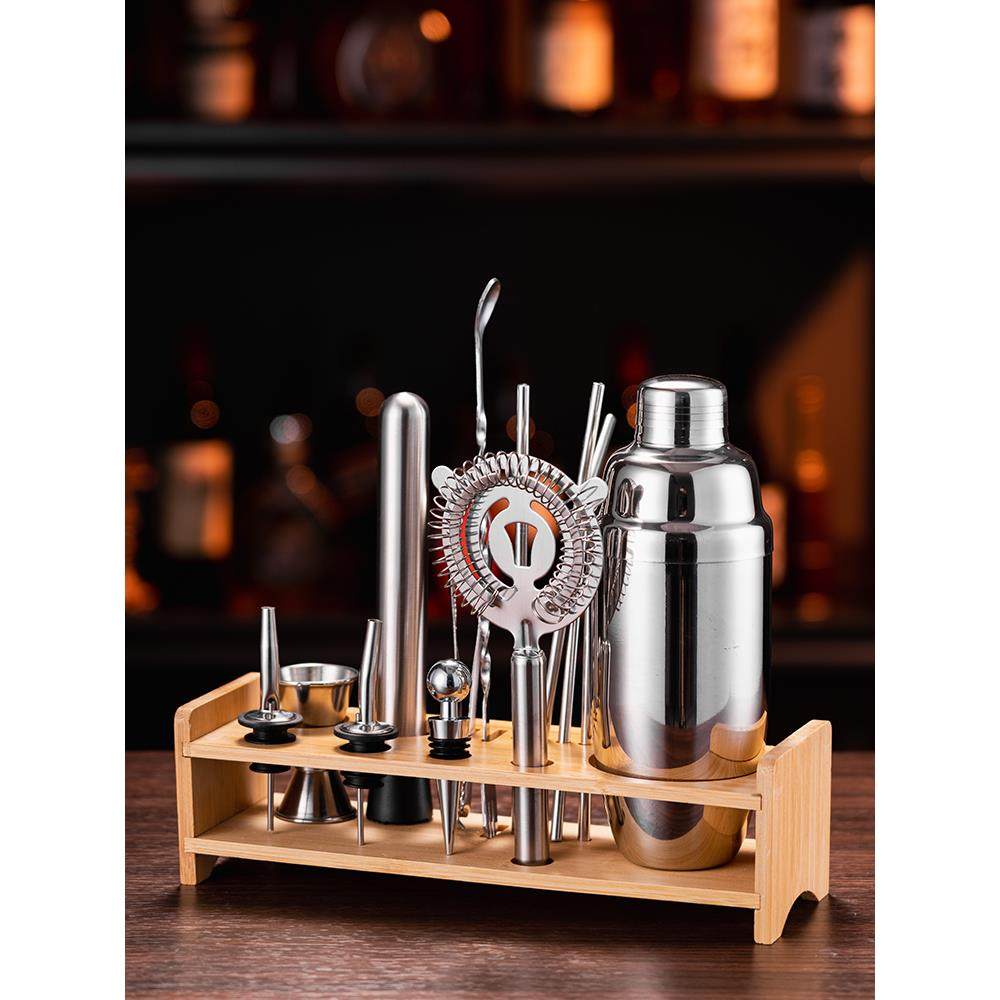 不锈钢调酒器套装摇酒杯调鸡尾酒调酒工具手摇雪克杯壶专业器具