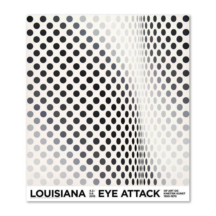 Louisiana进口路易斯安美术馆BRIDGET RILEY原版展览海报PAUSE