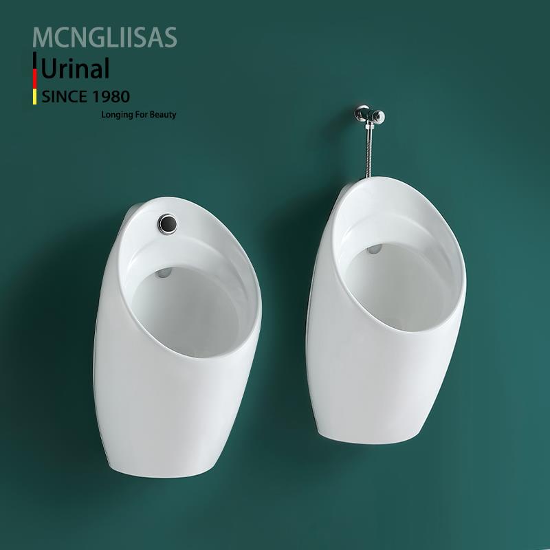 壁挂式小便池一体自动感应陶瓷男士小便斗家用小便器工程酒店尿斗
