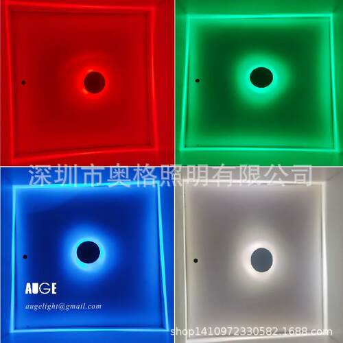 壁灯360°洗墙3000K DMX512 RGBW 亮化户外跑马彩光投光灯窗台灯