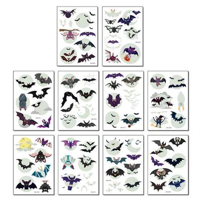 1pc Halloween Tattoo Stickers Luminous Temporary Waterproof
