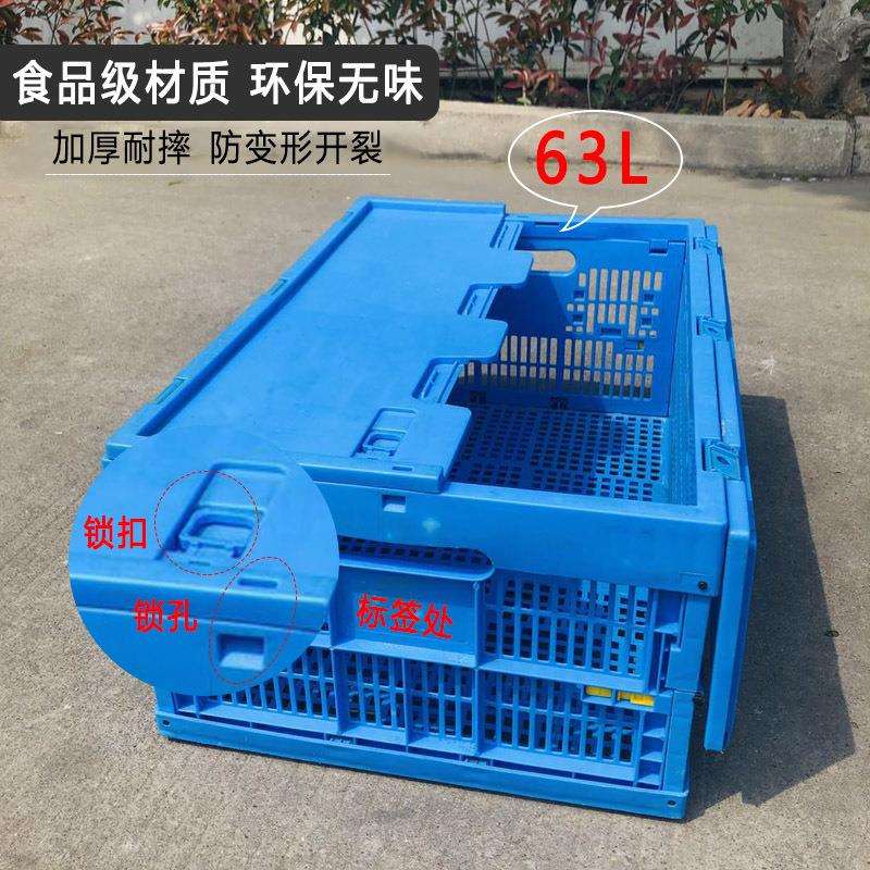 武汉厂家折叠周转筐网眼蔬菜水果运输物流箱防尘塑料筐物流专用箱