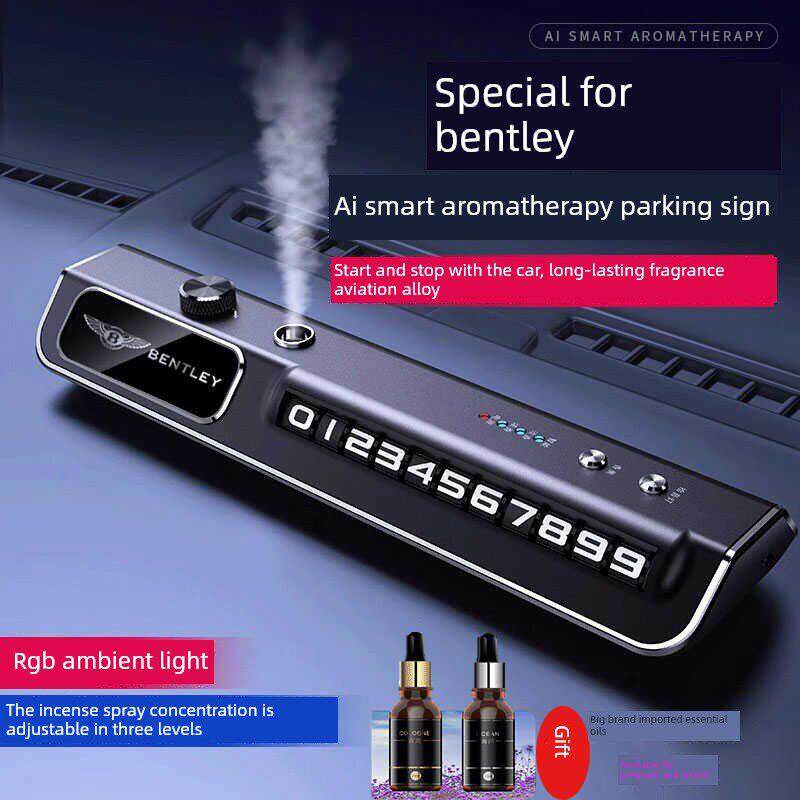 宾利汽车香薰天月Phev智能喷雾沐寿路飞刺汽车香水汽车配件饰品