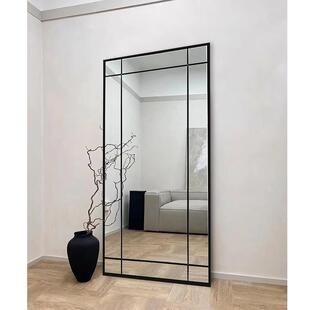 现代简约全身镜覆古壁挂全身镜卧室方形落地镜衣帽间墙面全身镜子