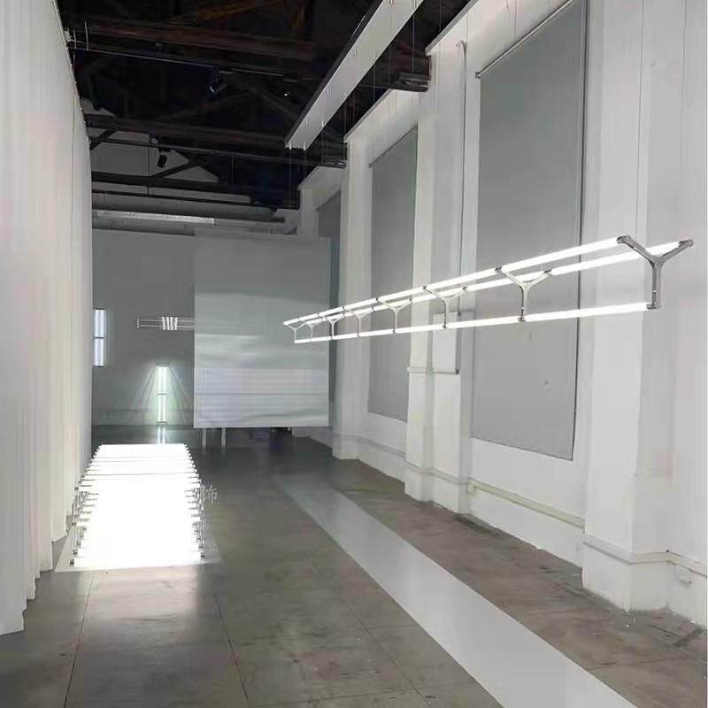 极简餐厅马扎吊灯大堂休息区收银台简约咖啡厅长条组合工程吧台灯