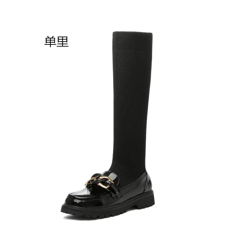 正品女童马长筒靴2024秋主冬季洋公袜靴气大童单靴子丁短靴加绒儿