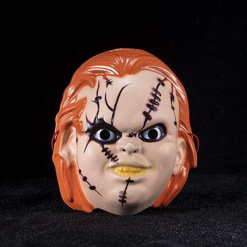 万圣节恐怖面具鬼娃回魂夜面具整人吓人道具 舞会表演用品PVC面具