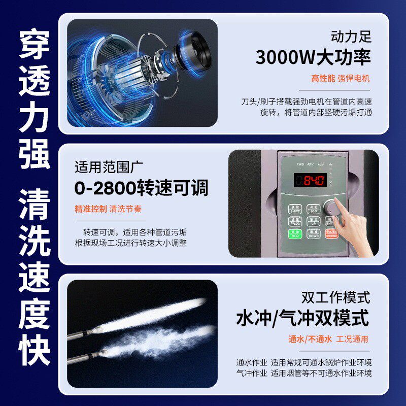 快通T-20器6993工业锅炉管道清机洗机空预蒸发器疏通工厂K商用自