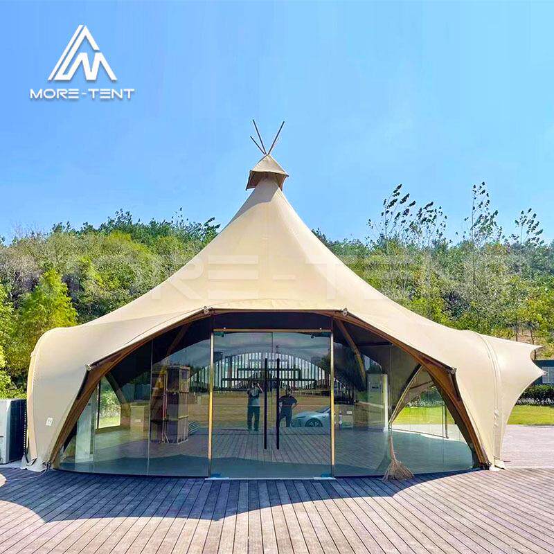 网红印第安Tipi帐篷营地户外活动婚礼团建聚会大草帽金字塔帐篷
